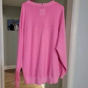 Crew Neck Pink Aerie Long Sweatshirt Aerie The Chill Crew